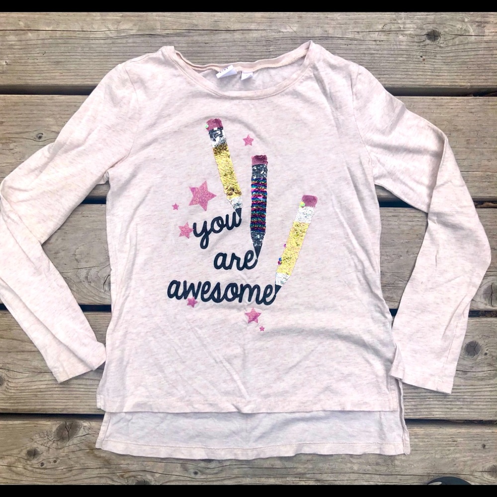 Gap Kids Long Sleeve Flip Sequin Tee